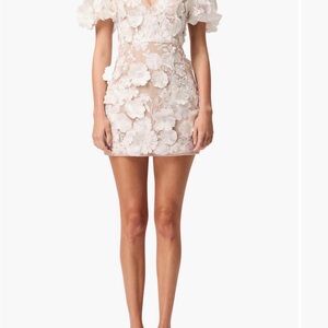 Elliatt Cream Floral Mini Dress